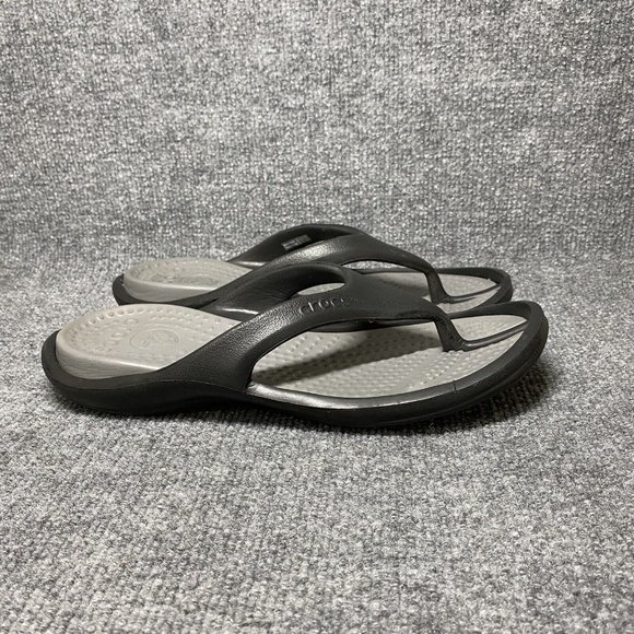 CROCS Shoes Crocs Athens Flip Flops Mens 9 Womens 1 Black Gray